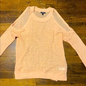 Express cut-out shoulder knit sweater